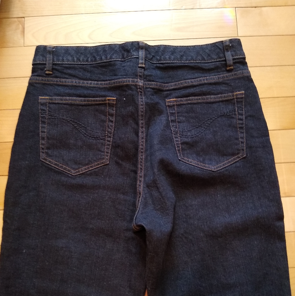Black Decorative Pocket Jeans In Great Condition, Size 12.